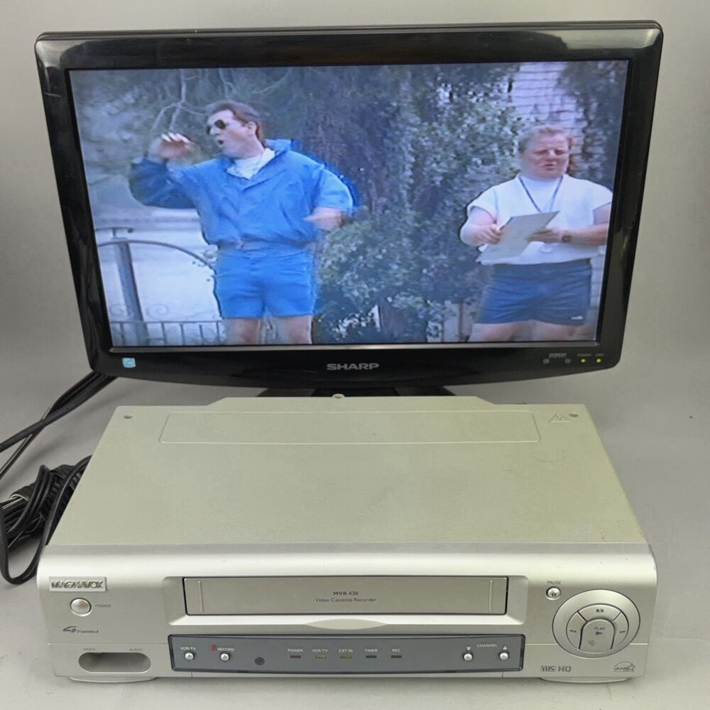 Philips Magnavox MVR430MG21 4‑Head VHS Recorder – No Remote, TESTED Works